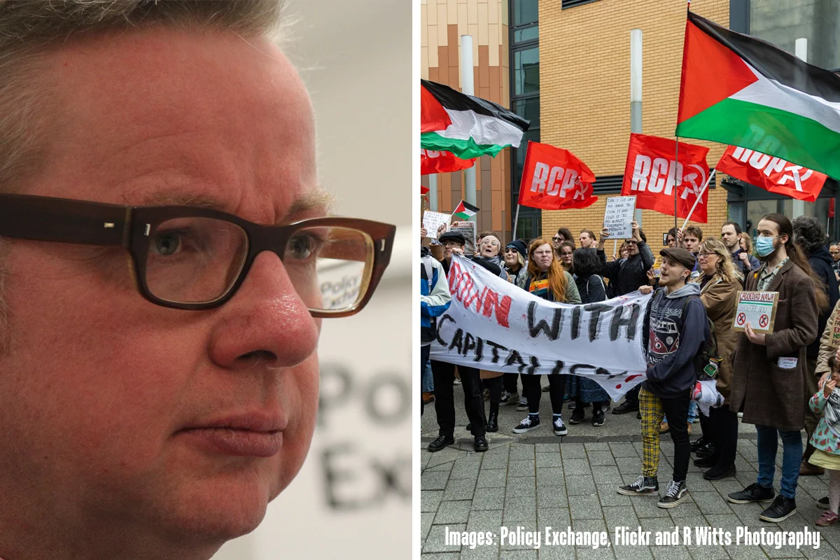 Gove acusa al PCR de antisemitismo: ¡Abajo los mentirosos criminales de guerra conservadores!