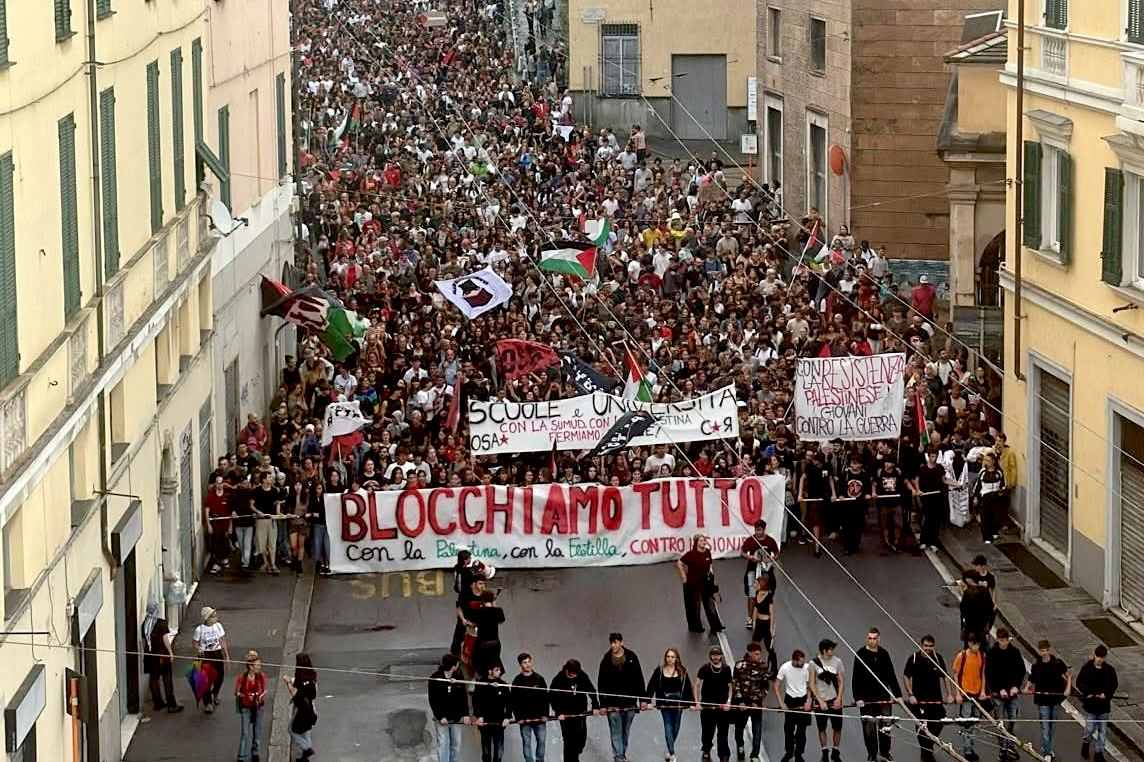 Italia: La presa se ha roto. Medio millón de personas en la calle por Gaza, ¡y esto es solo el comienzo!